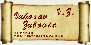 Vukosav Zubović vizit kartica